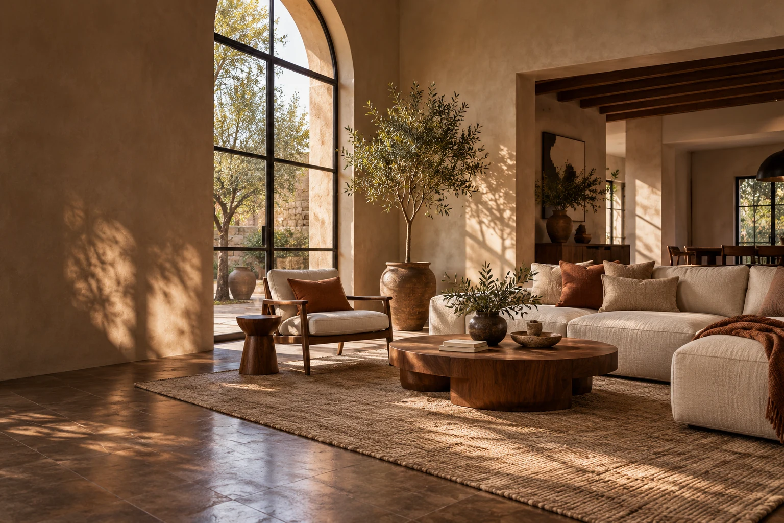 Ambiente de inspiración de sala con sofá, sillón y mesa de centro